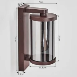 hofstein Telhada Luminaire extérieur, Lampe murale d´extérieur Rouille, 1 lumière