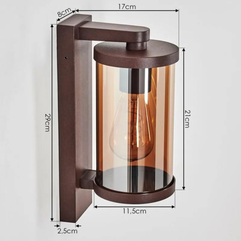 hofstein Telhada Luminaire extérieur, Lampe murale d´extérieur Rouille, 1 lumière