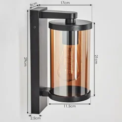 hofstein Telhada Luminaire extérieur, Lampe murale d´extérieur Noir, 1 lumière