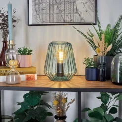 hofstein Telhais Lampe à poser, Liseuse Bleu, Noir, 1 lumière