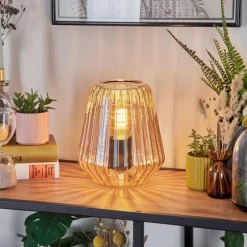 hofstein Telhais Lampe à poser, Liseuse Ambre, Noir, 1 lumière