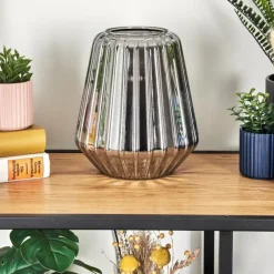 hofstein Telhais Lampe à poser, Liseuse Chrome, Fumée, Noir, 1 lumière