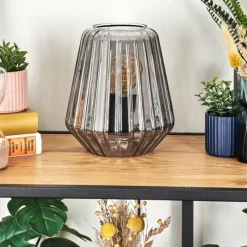 hofstein Telhais Lampe à poser, Liseuse Fumée, Noir, 1 lumière