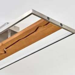 hofstein Terre Plafonnier, Spot de plafond LED Écru, Nickel mat, 1 lumière