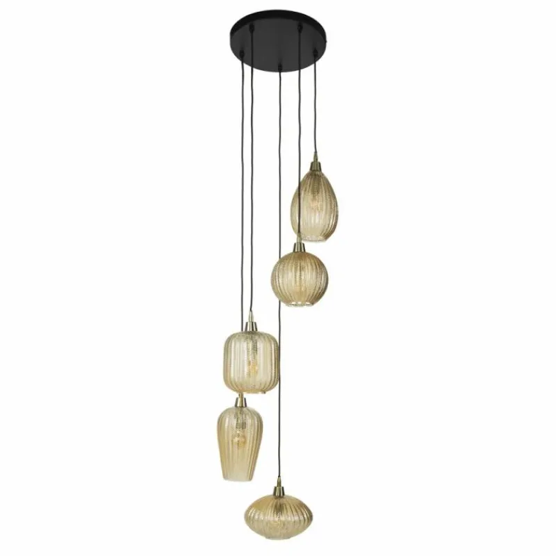 hofstein Tiambilibi Suspension Anthracite, 5 lumières
