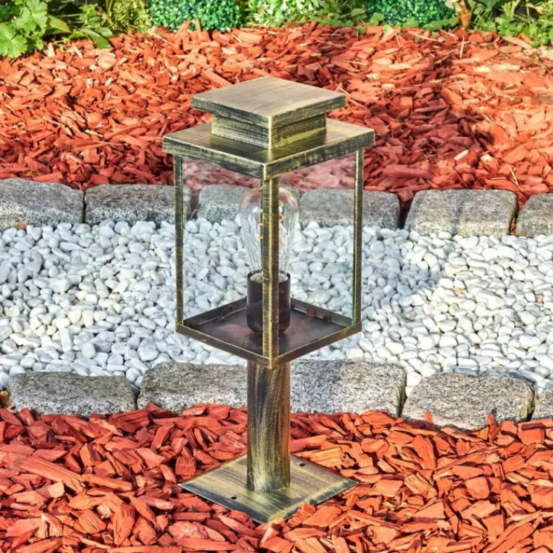 Lampes Dorées-hofstein Tieva Borne lumineuse, Eclairage de chemin Brun, Or, 1 lumière