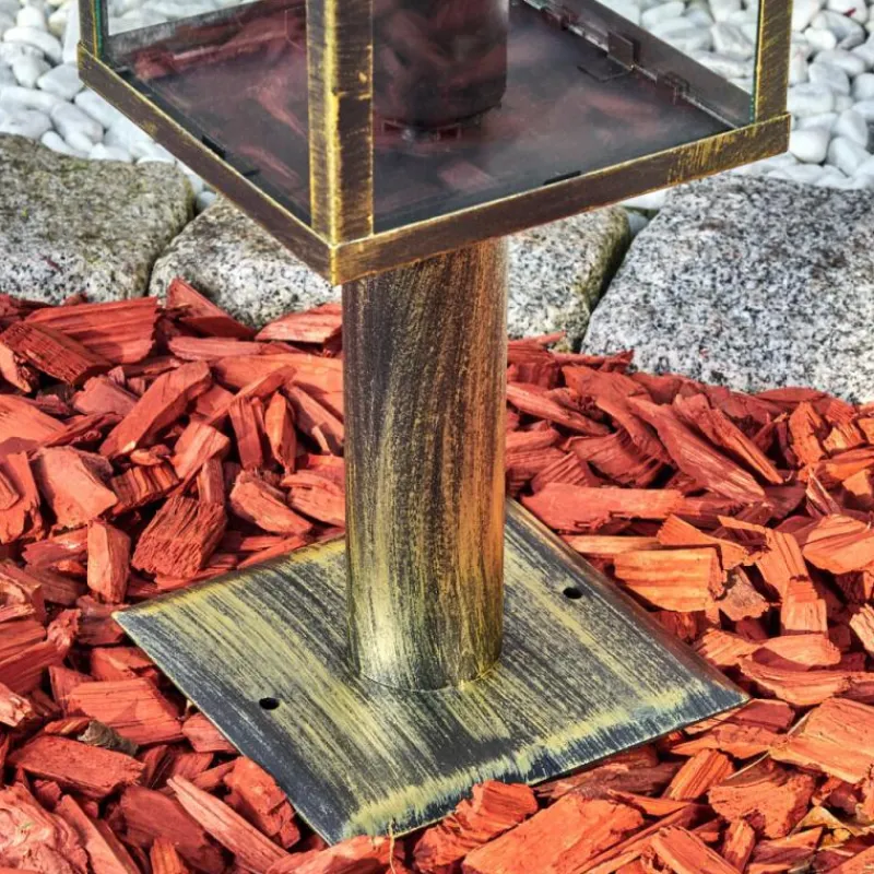 Lampes Dorées-hofstein Tieva Borne lumineuse, Eclairage de chemin Brun, Or, 1 lumière