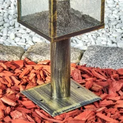 Lampes Dorées-hofstein Tieva Borne lumineuse, Eclairage de chemin Brun, Or, 1 lumière