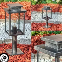 hofstein Tieva Borne lumineuse, Eclairage de chemin Noir, Argenté, 1 lumière