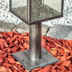 Lampes Vintages & Rétros-hofstein Tieva Borne lumineuse, Eclairage de chemin Noir, Argenté, 1 lumière