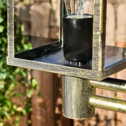 Lampes Dorées-hofstein Tieva Réverbère, Eclairage de chemin Brun, Or, 3 lumières