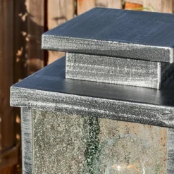 hofstein Tieva Réverbère, Eclairage de chemin Noir, Argenté, 3 lumières