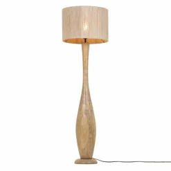 Lampes En Bois-Luminaires Trio TOBA Lampadaire Bois clair, 1 lumière