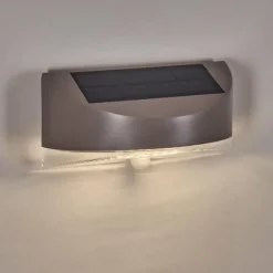 hofstein Tolerud Lampe murale d´extérieur LED Gris, Argenté, 1 lumière, Détecteur de mouvement