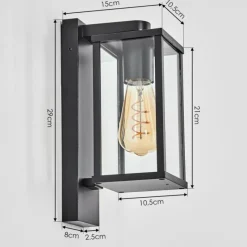hofstein Tourega Lampe murale d´extérieur Noir, 1 lumière