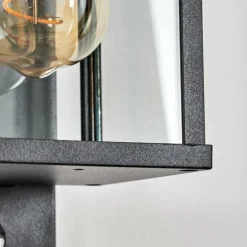 hofstein Tourega Lampe murale d´extérieur Noir, 1 lumière, Détecteur de mouvement