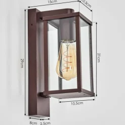 hofstein Tourega Lampe murale d´extérieur Rouille, 1 lumière