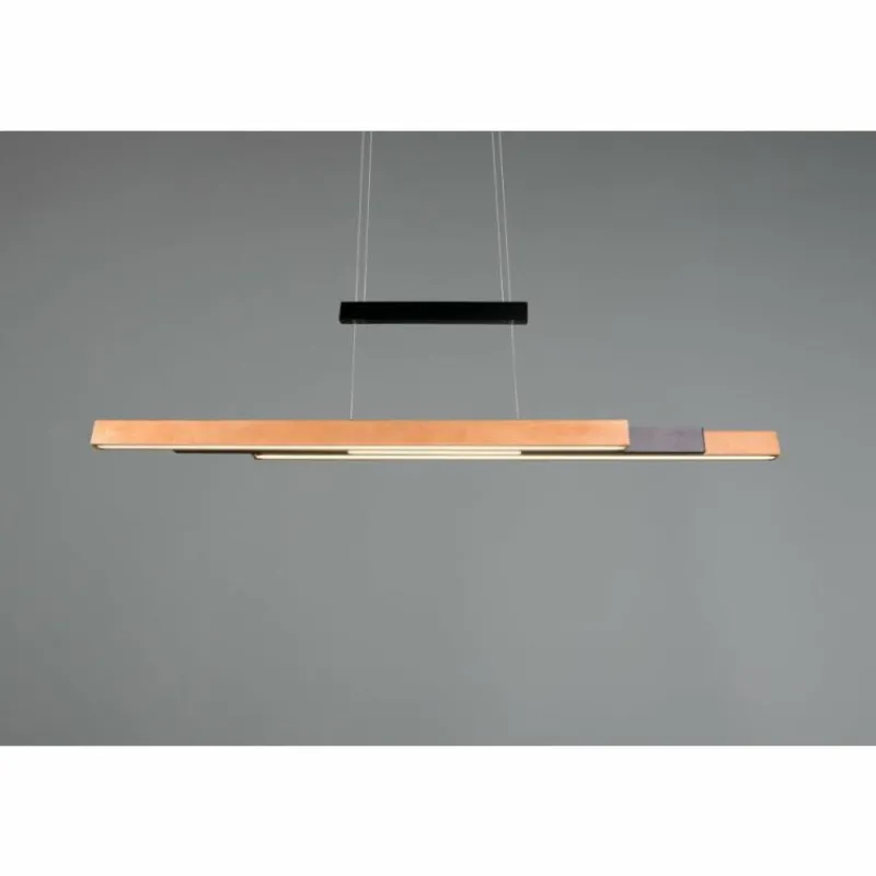 Lampes En Bois-Luminaires Trio Trajan Suspension LED Noir, 1 lumière