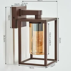 hofstein Trancozelos Lampe murale d´extérieur Rouille, 1 lumière