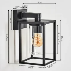 hofstein Trancozelos Lampe murale d´extérieur Noir, 1 lumière