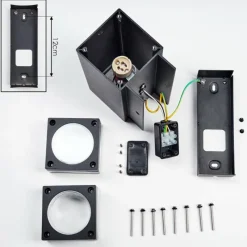 hofstein Travassos Lampe murale d´extérieur, Luminaire Up & Down Noir, 2 lumières