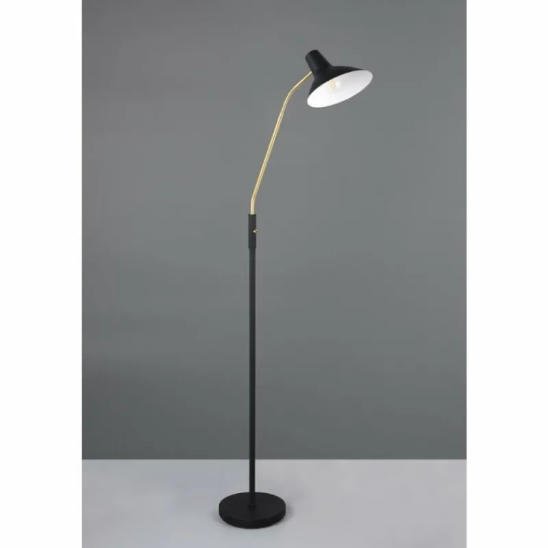 Lampes Dorées-Luminaires Trio Traveller Lampadaire Noir doré, 1 lumière