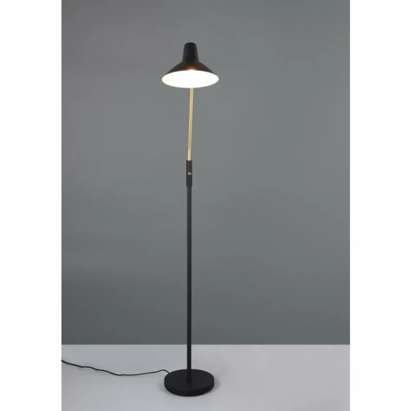Lampes Dorées-Luminaires Trio Traveller Lampadaire Noir doré, 1 lumière
