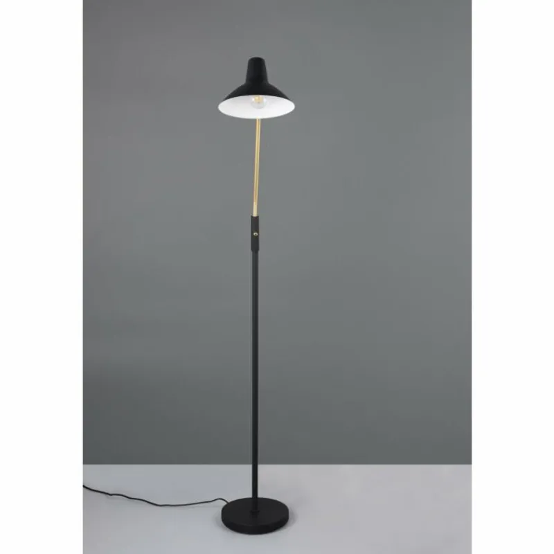 Lampes Dorées-Luminaires Trio Traveller Lampadaire Noir doré, 1 lumière