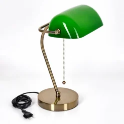 hofstein Tremoceira Lampe de banquier, Lampe de bureau, Lampe à poser Vieux laiton, 1 lumière