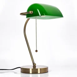 hofstein Tremoceira Lampe de banquier, Lampe de bureau, Lampe à poser Vieux laiton, 1 lumière