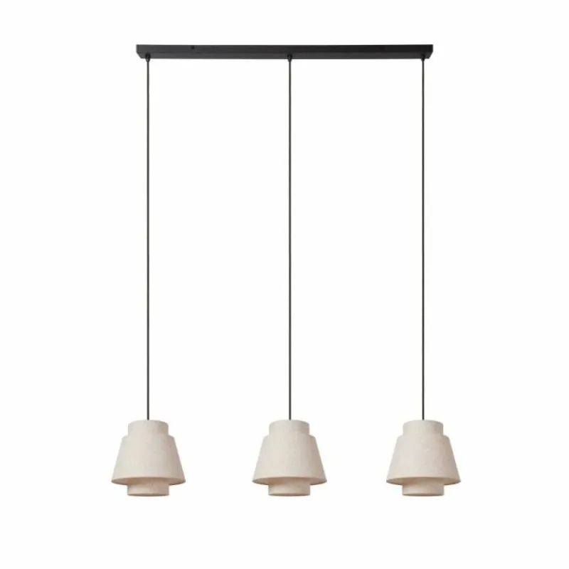 Lampes En Tissu-Luminaires Lucide TRIBUTE Suspension Noir, 3 lumières