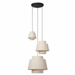Lampes En Tissu-Luminaires Lucide TRIBUTE Suspension Noir, 3 lumières