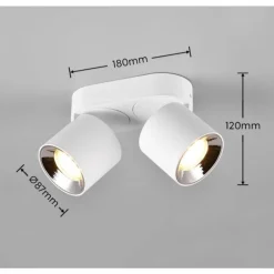 Luminaires Trio Trio GUAYANA Plafonnier Blanc, 2 lumières* Spots Et Projecteurs