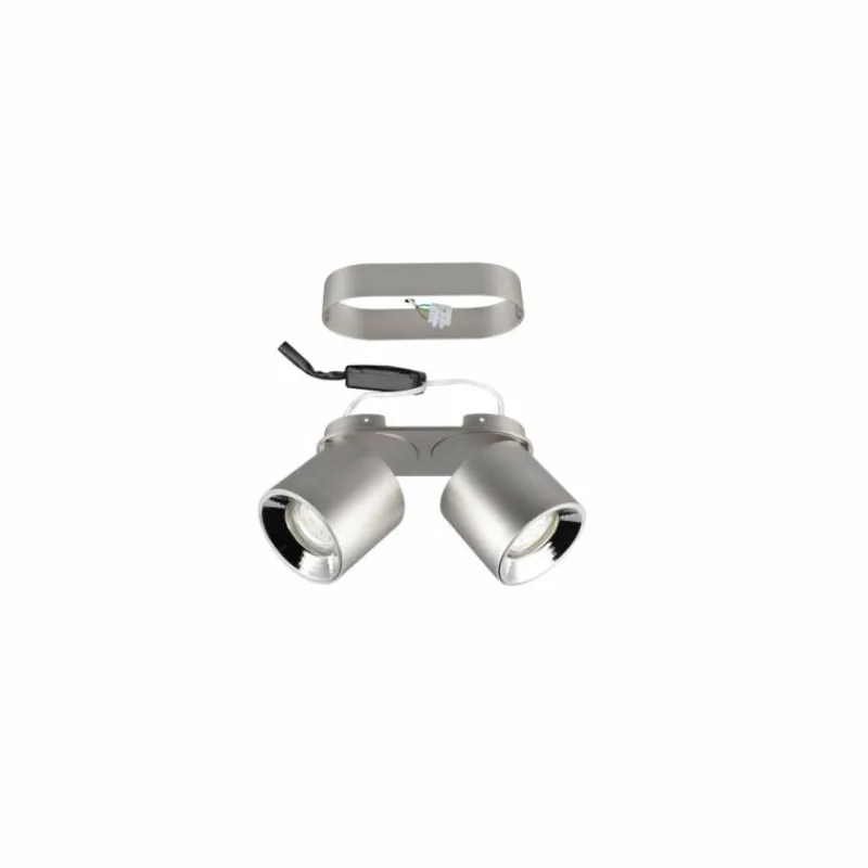 Luminaires Trio Trio GUAYANA Plafonnier Nickel mat, 2 lumières* Spots Et Projecteurs