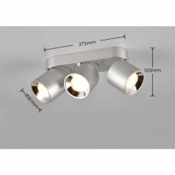 Luminaires Trio Trio GUAYANA Plafonnier Nickel mat, 3 lumières* Spots Et Projecteurs