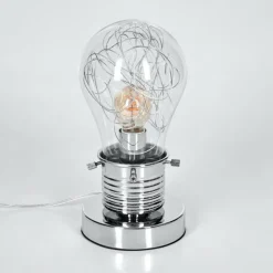 hofstein Tryan Lampe de bureau, Lampe à poser Chrome, 1 lumière