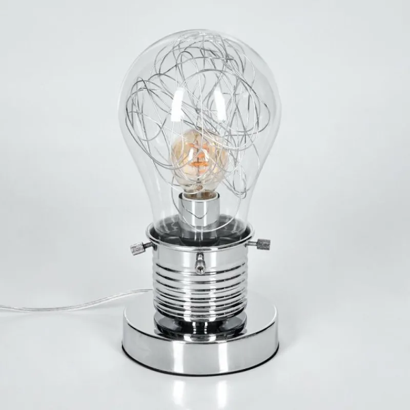 hofstein Tryan Lampe de bureau, Lampe à poser Chrome, 1 lumière