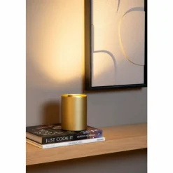 Lampes Dorées-Luminaires Lucide TUBE Lampe à poser LED Or, 1 lumière