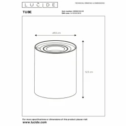 Lampes Dorées-Luminaires Lucide TUBE Lampe à poser LED Or, 1 lumière