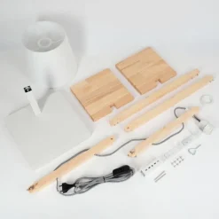 Lampes En Tissu-hofstein Tukchor Lampadaire Écru, Blanc, 1 lumière