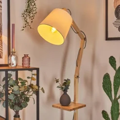 Lampes En Tissu-hofstein Tukchor Lampadaire Écru, Blanc, 1 lumière