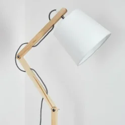 Lampes En Tissu-hofstein Tukchor Lampadaire Écru, Blanc, 1 lumière