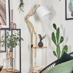 Lampes En Tissu-hofstein Tukchor Lampadaire Écru, Blanc, 1 lumière