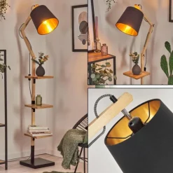 Lampes En Tissu-hofstein Tukchor Lampadaire Écru, Noir, 1 lumière