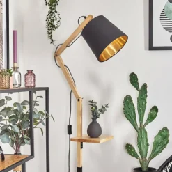 Lampes En Tissu-hofstein Tukchor Lampadaire Écru, Noir, 1 lumière