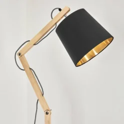 Lampes En Tissu-hofstein Tukchor Lampadaire Écru, Noir, 1 lumière