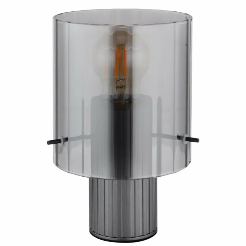 Suspension Verre Fumé-Luminaires Globo Lighting Tulivar Lampe à poser Gris, 1 lumière