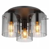 Suspension Verre Fumé-Luminaires Globo Lighting Tulivar Plafonnier Gris, 3 lumières
