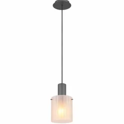 Luminaires Globo Lighting Tulivar Suspension Gris, 1 lumière