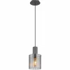 Suspension Verre Fumé-Luminaires Globo Lighting Tulivar Suspension Gris, 1 lumière